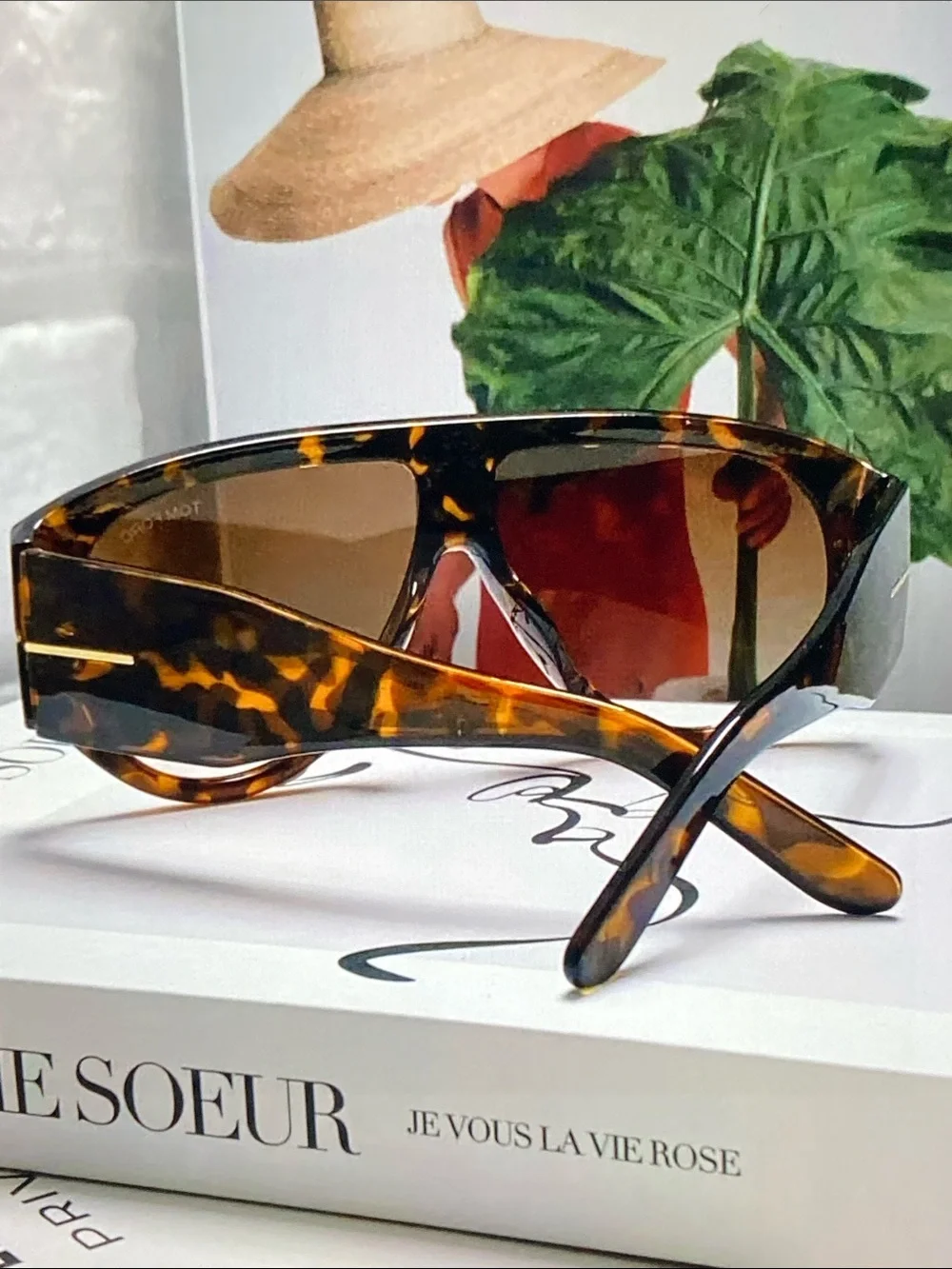 Tom Ford Tortoiseshell Sunglasses with Brown Gradient Lenses